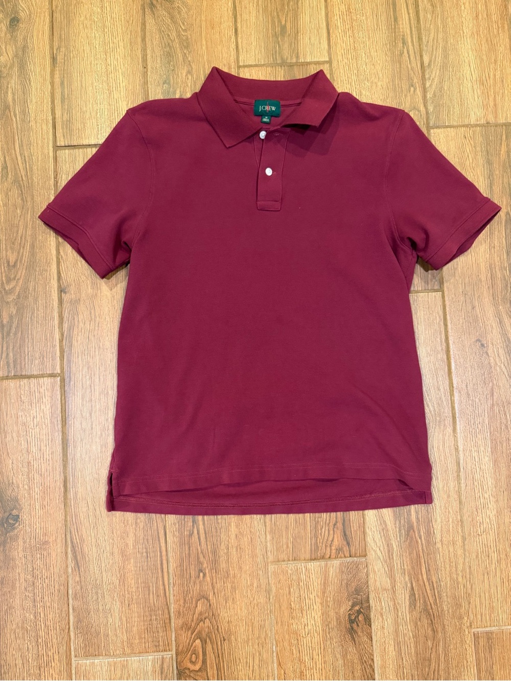 Vintage J. Crew Burgundy Short-Sleeve Polo / men’s medium